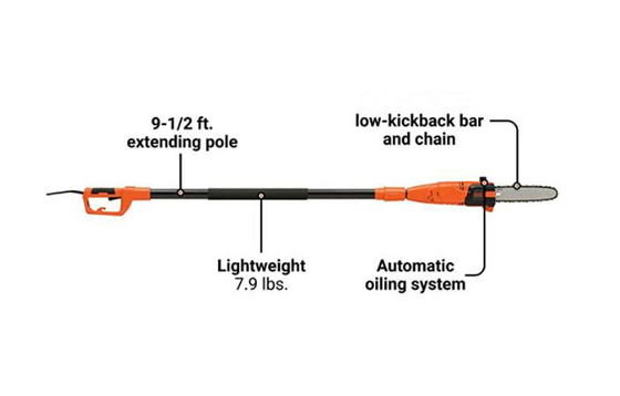 6.5A 2.65m Zoll elektrischer Pole der Garten-sah elektrischer Kettensägen-10 9.5Ft für Niederlassungen