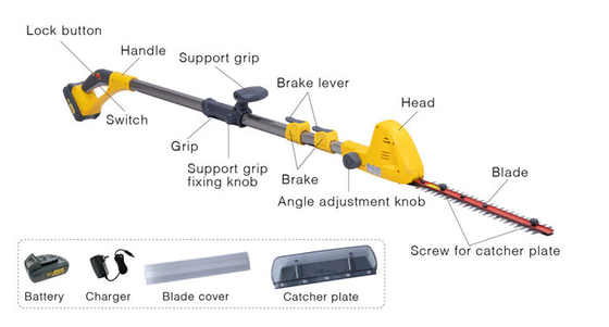 Heckenschere-drahtloser teleskopischer Hecken-Schneider 8000RPM 230V 50HZ ausdehnbarer Pole elektrischer