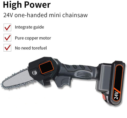 6in 21V Mini Small Battery Handheld Chainsaw Maschine Mills Wood Cutting Lithium Prunner