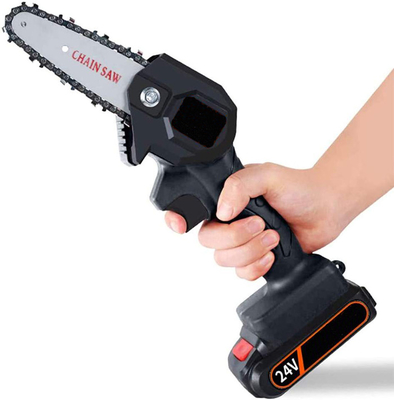 6in 21V Mini Small Battery Handheld Chainsaw Maschine Mills Wood Cutting Lithium Prunner