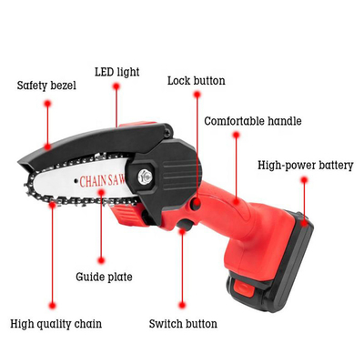 5.0Ah Lithium Ion Brushless Cordless Portable Chain sah selbstschärfendes 16in