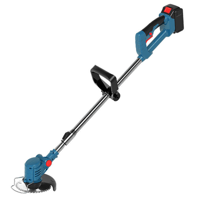 850 W 24 V Akku-Grasbürstenschneider mit schwenkbarer Kunststoffklinge für Gartenarbeiten