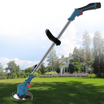 850 W 24 V Akku-Grasbürstenschneider mit schwenkbarer Kunststoffklinge für Gartenarbeiten