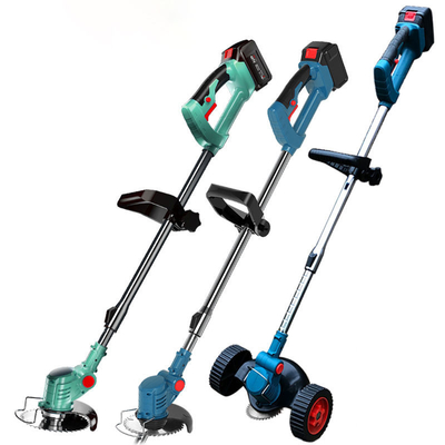 850 W 24 V Akku-Grasbürstenschneider mit schwenkbarer Kunststoffklinge für Gartenarbeiten