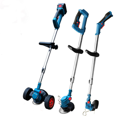 850 W 24 V Akku-Grasbürstenschneider mit schwenkbarer Kunststoffklinge für Gartenarbeiten